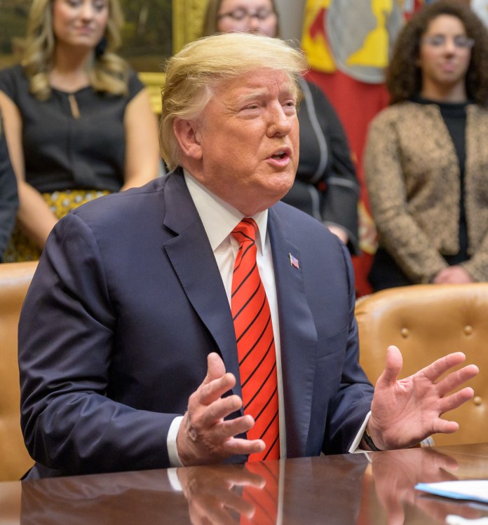 President Trump Calls Astronauts During First All-Woman Spacewalk (NHQ201910180020)